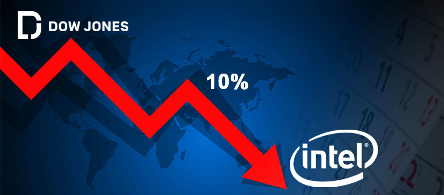 Dow Sinks as Intel Drops 10%, First Flop in a Month