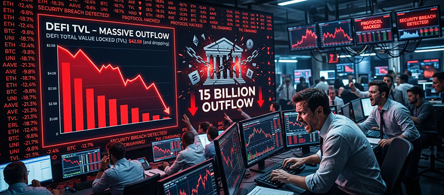 Crypto Traders Pull $15 Billion out of DeFi as Hacks Spark Security Fears
