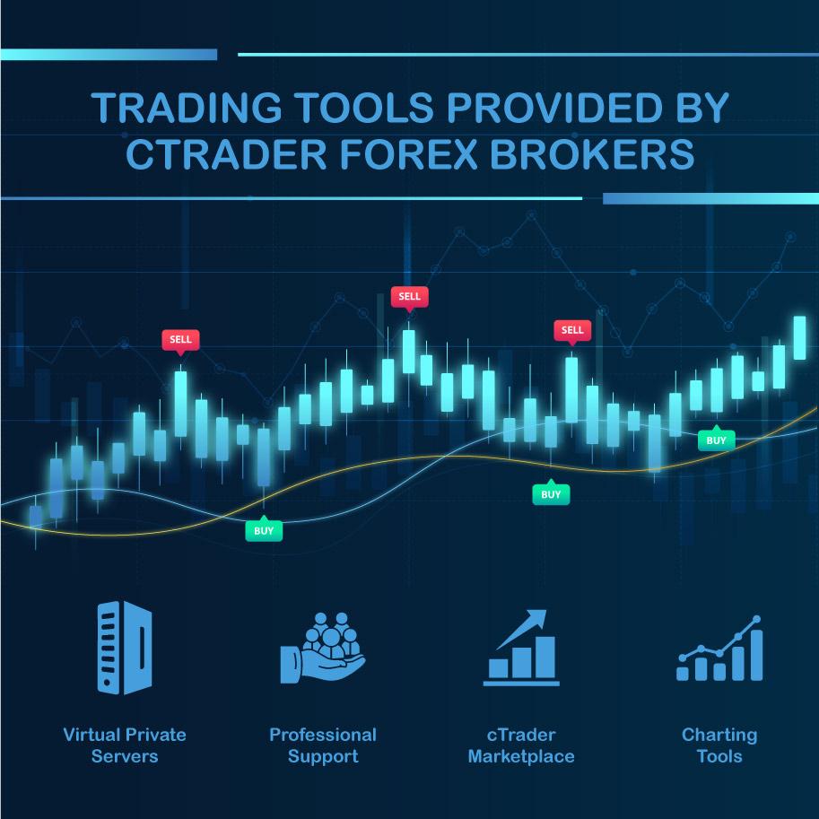 Infographics: Trading tools provided by cTrader Forex brokers