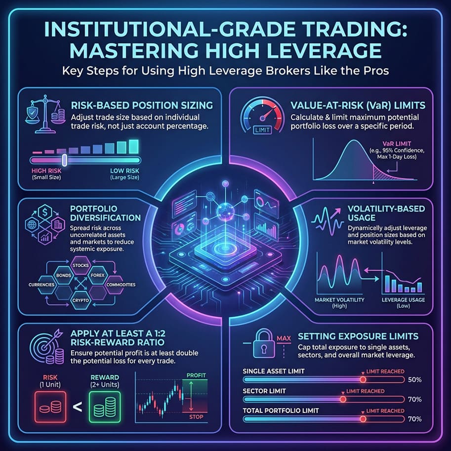 Infographics: Key Steps of Using High Leverage Brokers Like the Institutional Traders